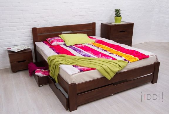Двуспальная кровать Олимп Айрис с ящиками 180x200 см Бук под лаком — Morfey.ua