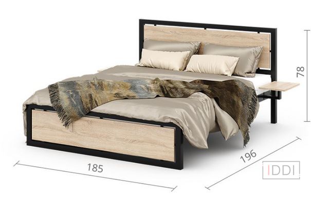 Двуспальная кровать Метакам Техас (Texas) 180x190 см Коричневый — Morfey.ua