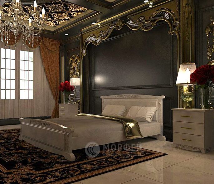 Ліжко Флоренція з різьбленням Morfey — Morfey.ua