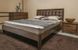 Полуторне ліжко Сіті Преміум без ізножья (м'яка спинка) Олімп 120x190 см Горіх
