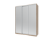 Шкаф купе Doros Сити Лайт Дуб сонома 3 Зеркала 180х60х225 (42002057)