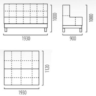 Диван Пиксель Yudin 193x112 см Ткань 0-й категории &mdash; Morfey.ua