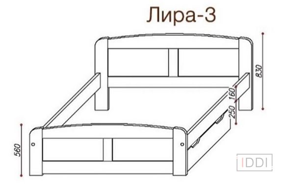 Ліжко Ліра-3 Темп-Меблі 80x190 см Без ніші — Morfey.ua