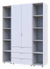 Комплект Doros Гелар с 2 Этажерками Белый 2 ДСП (42005030)