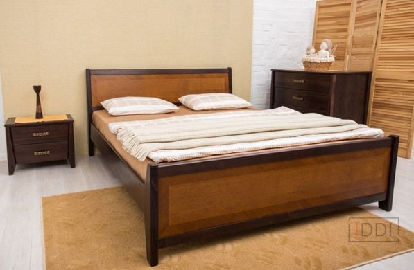 Полуторне ліжко Сіті з ізножьем і інтарсією Олімп 120x190 см Горіх — Morfey.ua