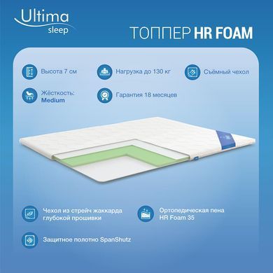 Матрац-топпер футон Ultima Sleep HR Foam Microfiber 70x190 см &mdash; Morfey.ua