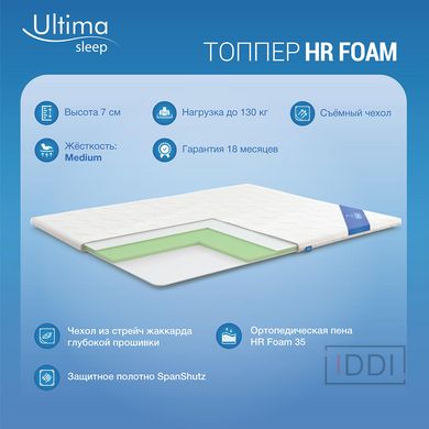 Матрац-топпер футон Ultima Sleep HR Foam Microfiber 70x190 см — Morfey.ua