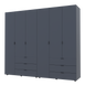 Распашной шкаф для одежды Doros Гелар комплект Графит 3+3 ДСП 232,4х49,5х203,4 (42002126)