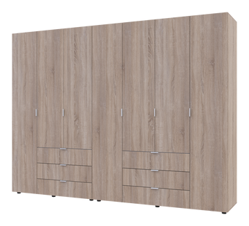 Распашной шкаф для одежды Doros Гелар комплект сонома 3+4 ДСП 271,2х49,5х203,4 (42002127) — Morfey.ua