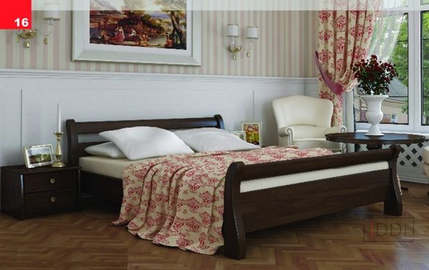 Ліжко полуторне Діана Venger (Венгер) 120x190 см Бук під лаком — Morfey.ua