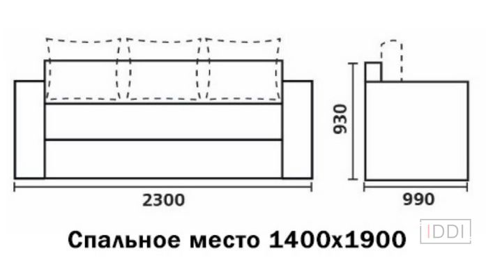 Диван Мартин Yudin 190x140 см Ткань 0-й категории — Morfey.ua