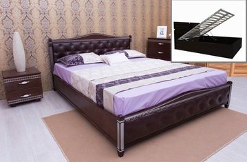 Полуторная кровать Олимп Прованс ромбы 120x190 см Орех — Morfey.ua