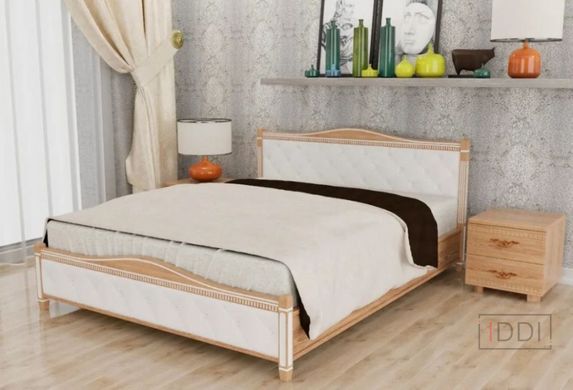 Полуторне ліжко Прованс з фрезеруванням (ромби) Олімп 120x190 см Горіх — Morfey.ua