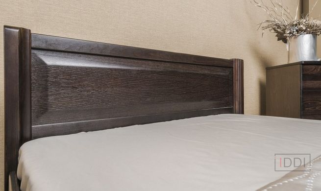 Двуспальная кровать Олимп Марго филенка с ящиками 160x190 см Бук под лаком — Morfey.ua