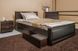 Односпальная кровать Олимп Марго филенка с ящиками 80x190 см Орех