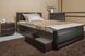 Односпальная кровать Олимп Марго филенка с ящиками 80x190 см Орех