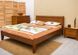Полуторне ліжко Сіті без ізножья з інтарсією Олімп 120x190 см Горіх