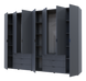 Распашной шкаф для одежды Doros Гелар комплект Графит 3+4 ДСП 271,2х49,5х203,4 (42002128)