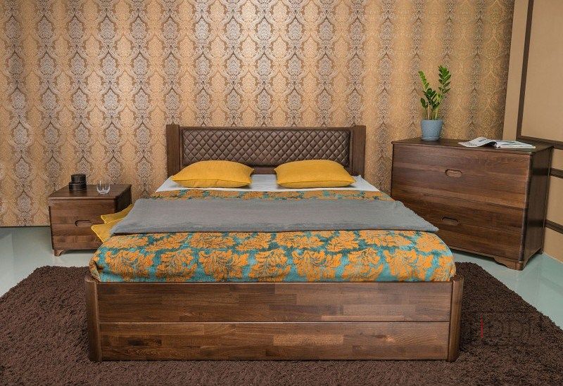 Полуторная кровать Олимп Грейс с подъемным механизмом 120x190 см Орех — Morfey.ua