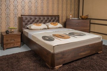 Полуторне ліжко Мілена Преміум з підйомною рамою Олімп 120x190 см Горіх — Morfey.ua