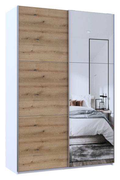 Шкаф купе Doros G-сaiser Белый Дуб Евок 1 ДСП / 1 Зеркало 160х60х240 (42005071) &mdash; Morfey.ua