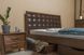 Полуторне ліжко Сіті Преміум з м'якою спинкою та ящиками Олімп 120x190 см Горіх