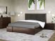 Двуспальная кровать Арбор Древ Милано сосна 160x190 см Орех темный без подъёмного механизма &mdash; Morfey.ua