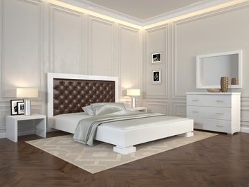 Двуспальная кровать Арбор Древ Подиум квадраты стандарт сосна 160x190 см — Morfey.ua