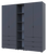 Комплект Doros Гелар з Етажеркою Графіт 2+2 ДСП 193.2х49.5х203.4 (42005056) &mdash; Morfey.ua