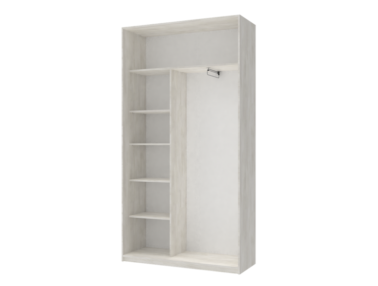 Шкаф купе Doros Сити Лайт Белое дерево 2 Зеркала 120х45х225 (44900069) &mdash; Morfey.ua