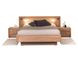 Двоспальне ліжко K'Len Ніколь 160x200 см з освітленням узголів'я Бук щит/масив без ящиків