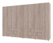Распашной шкаф для одежды Doros Гелар комплект сонома 4+4 ДСП 310х49,5х203,4 (42002129)