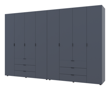 Распашной шкаф для одежды Doros Гелар комплект Графит 4+4 ДСП 310х49,5х203,4 (42002130) — Morfey.ua