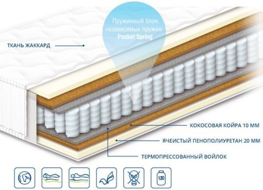 Матрац пружинний Сонлайн Чемпіон Trend 70x190 см &mdash; Morfey.ua