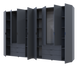 Распашной шкаф для одежды Doros Гелар комплект Графит 4+4 ДСП 310х49,5х203,4 (42002130)