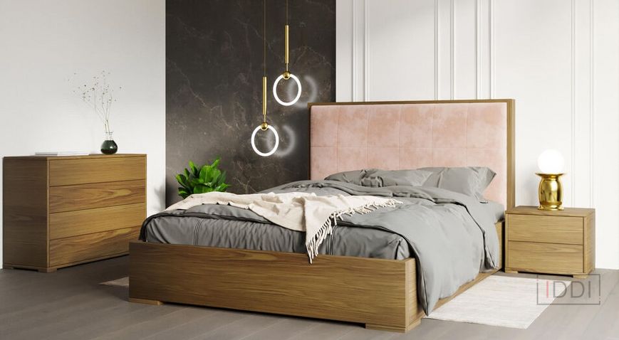 Двуспальная кровать Woodsoft Porto 160x190 см Бук под лаком — Morfey.ua