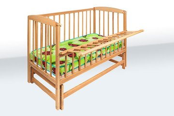Кроватка детская на шарнирах с откидной боковиной Гойдалка — Morfey.ua