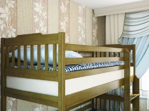 Кровать Ева двухъярусная Venger (Венгер) 80x190 см Бук под лаком — Morfey.ua