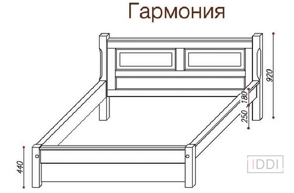 Кровать Гармония Темп-Мебель 80x190 см — Morfey.ua