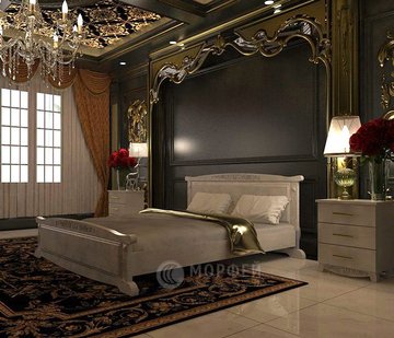 Ліжко Флоренція з різьбленням 160x200 Morfey — Morfey.ua
