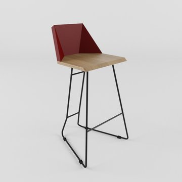 Барный стул Origami красный Esense — Morfey.ua