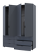 Распашной шкаф для одежды Doros Гелар комплект Графит 2+2 ДСП 155х49,5х203,4 (42002131)