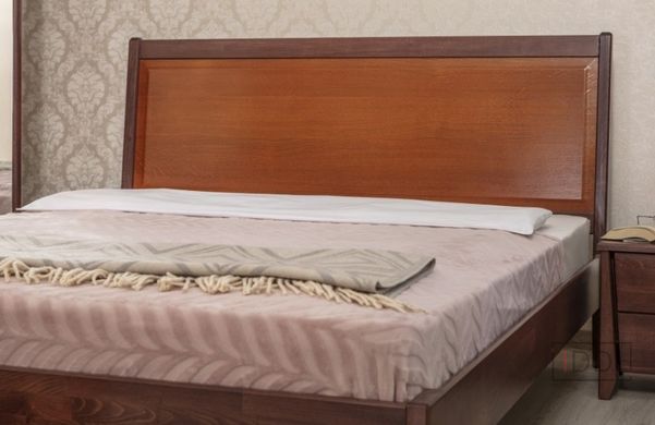 Полуторная кровать Сити Премиум с филенкой без изножья Олимп 120x190 см Орех — Morfey.ua