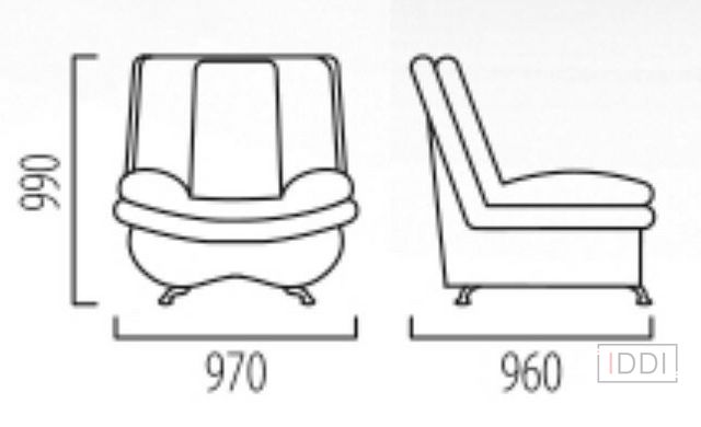 Кресло Марсель Yudin 97x96 см Ткань 0-й категории — Morfey.ua