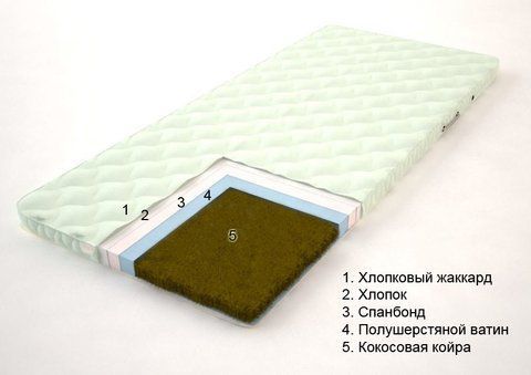 Матрац дитячий безпружинний Sonel Малютка 6 60x120 см &mdash; Morfey.ua