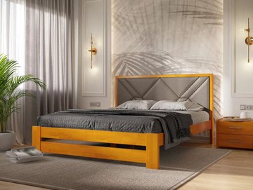 Двоспальне ліжко Арбор Древ Симфонія Преміум сосна 160x190 см Вільха без ніші — Morfey.ua