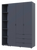 Комплект Doros Гелар з Этажеркою Графит 3 ДСП 154.4х49.5х203.4 (42005059) &mdash; Morfey.ua