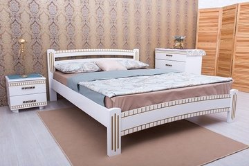 Ліжко Мілана Люкс з фрезеруванням Олімп 120x190 см — Morfey.ua