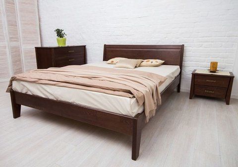 Двоспальне ліжко Сіті без ізножья з фільонкою Олімп 160x200 см Слонова кістка &mdash; Morfey.ua