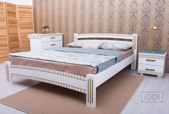 Полуторне ліжко Мілана Люкс з фрезеруванням Олімп 120x200 см Венге — Morfey.ua